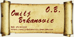 Omilj Brkanović vizit kartica